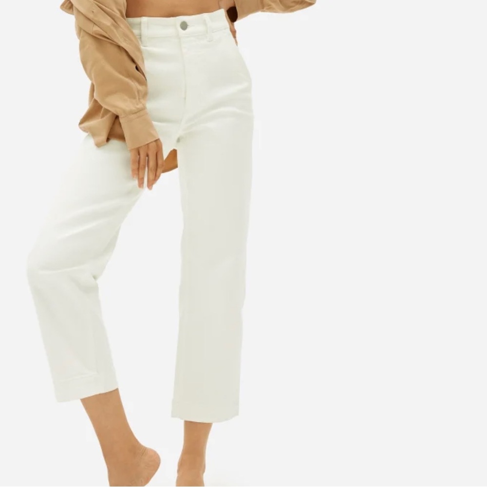 Everlane Straight Leg Crop Bone